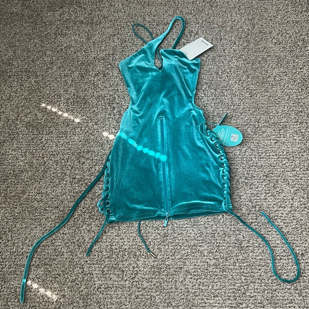 Elegant Teal Mini Dress